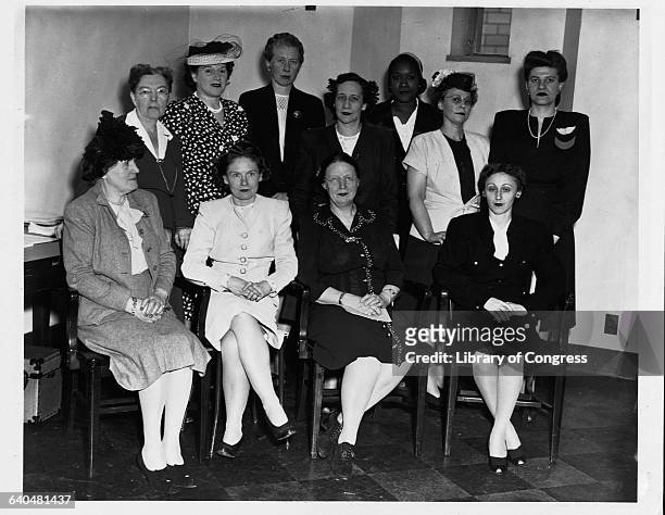 Members of Labor Advisory Committee of the Women's Bureau, U.S. Department of Labor, attending a conference in Washington, June 4, 1946; Miss Pauline...