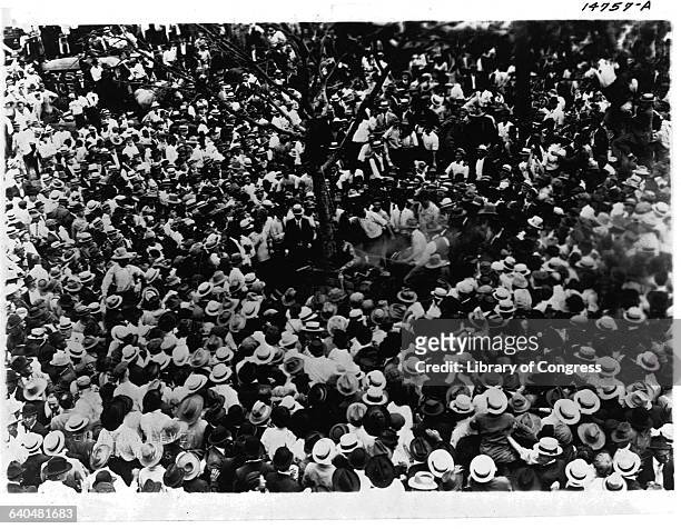 Large crowd watching the lynching of Jesse Washington, 18-year old. Negro, in Waco, Tex. May 15, 1916. Photo NAACP Coll. Lot 10642-4