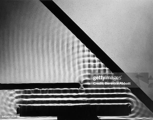 Demonstration of wave interference in a ripple tank, Massachusetts, late 1950s. Between 1958 and 1961, Abbott worked for the Physical Science Study...