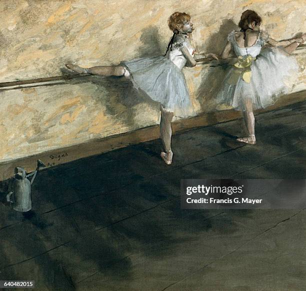 Dancers Practicing at the Barre by Edgar Degas