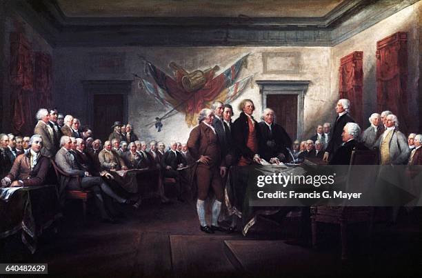 Declaration of Independence, June 1776, by John Trumbull. Oil on canvas painting from 1819.