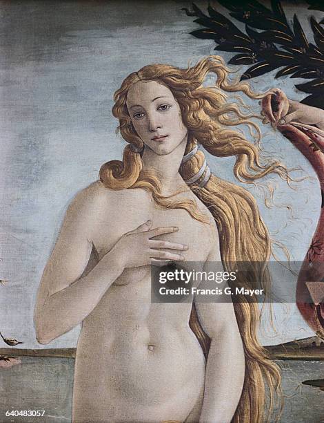 Detail of Birth of Venus by Sandro Botticelli