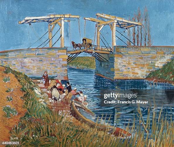 Langlois Bridge with Women Washing by Vincent van Gogh Langlois Bridge with Women Washing by Vincent van Gogh