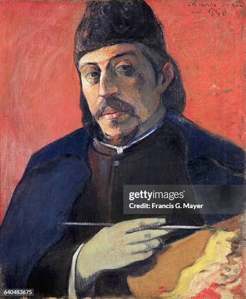 Self-Portrait with a Palette by Paul Gauguin