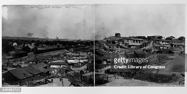 Panoramic view of the old part of town, Pueblo, Colorado, 1900.