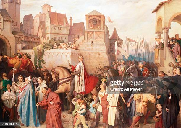 Duke Leopold the Glorious Enters Vienna on His Return from the Crusades by Josef Mathias von Trenkwald