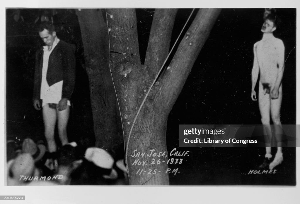Two Lynching Victims Hanging From a Tree