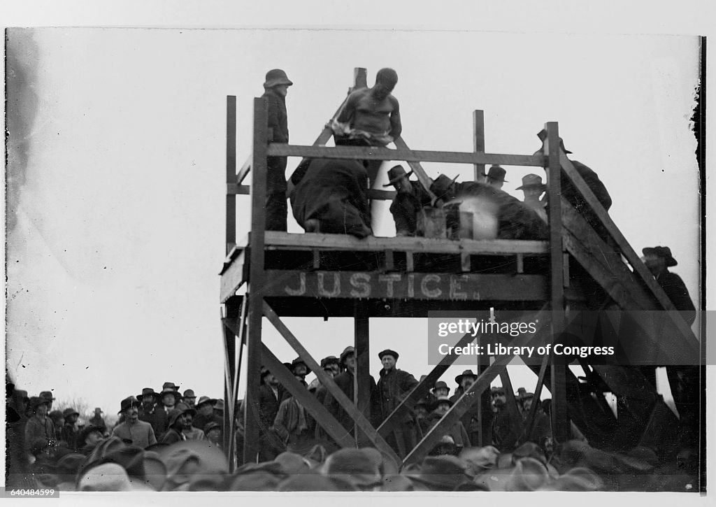 African Amerian Man About to be Hanged