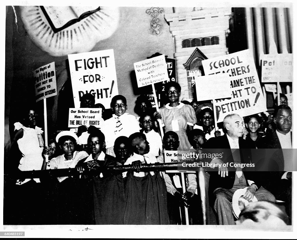 African American Children Protest Treatment of African American Teachers