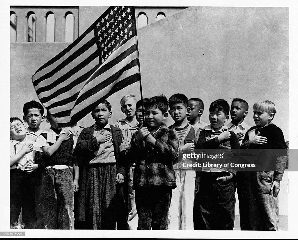 School Children Say Pledge of Allegiance in San Francisco