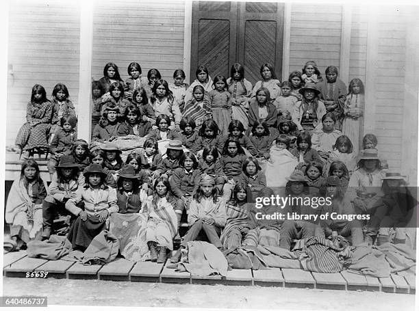 Chirrcahua Apaches at the Carlisle Indian School, Pennsylvania, 1880s | Location: Carlisle Indian School, Pennsylvania.
