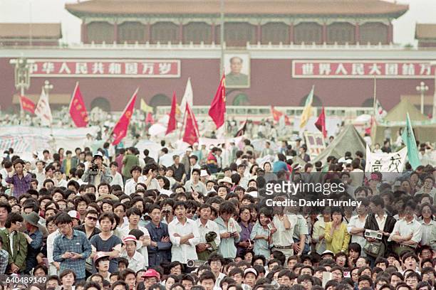 Chinese Demonstrators in Tiananmen Square