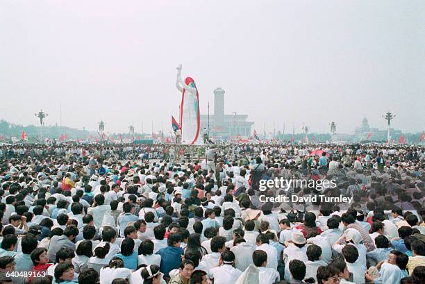 Demonstrators in Tiananmen Square