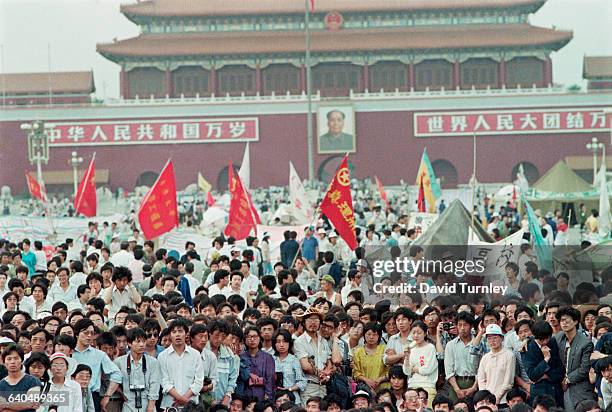 Chinese Demonstrators in Tiananmen Square