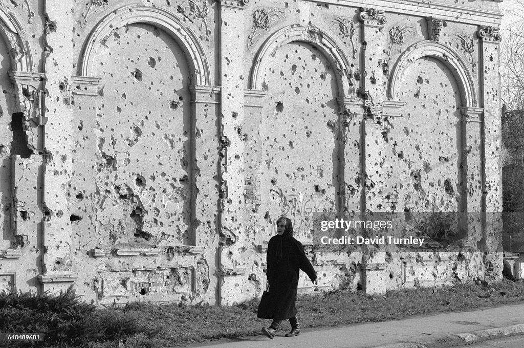 Wall of War-Ravaged Building