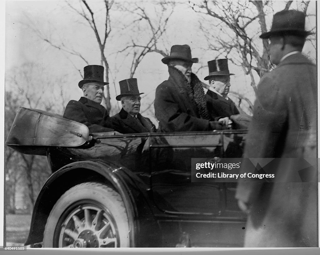 Wilson and Harding on Inauguration Day