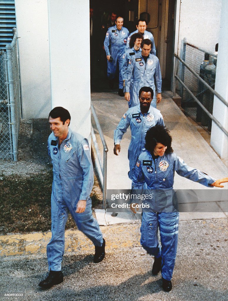 Challenger Crew Heading For Launch Pad
