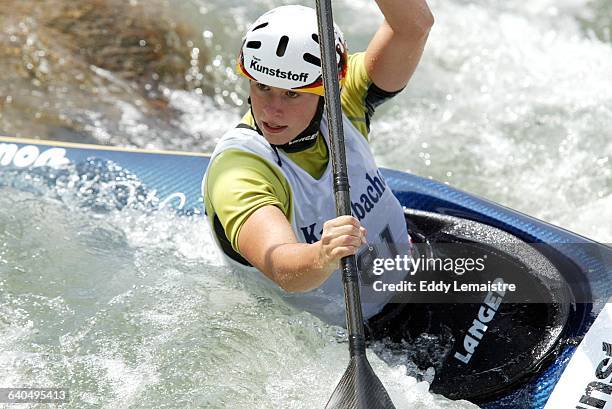 Kayak Slalom World Championships. Women individual . Jennifer Bongardt silver medal.