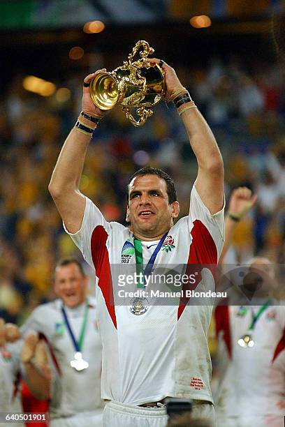 Rugby World Cup - Final - Australia vs. England. Martin Johnson . Rugby - Coupe du monde 2003 - Finale - Australie contre Angleterre. Martin Johnson .