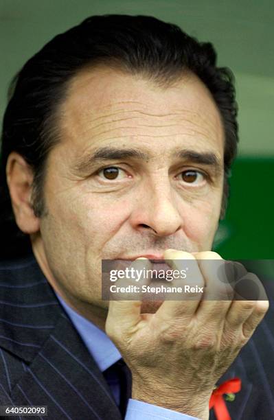 Soccer - 2003-2004 Italian Calcio Championship, Series A: Parma AC vs. Chievo Verona. Parma coach, Cesare Prandelli. Football - Championnat d'Italie...