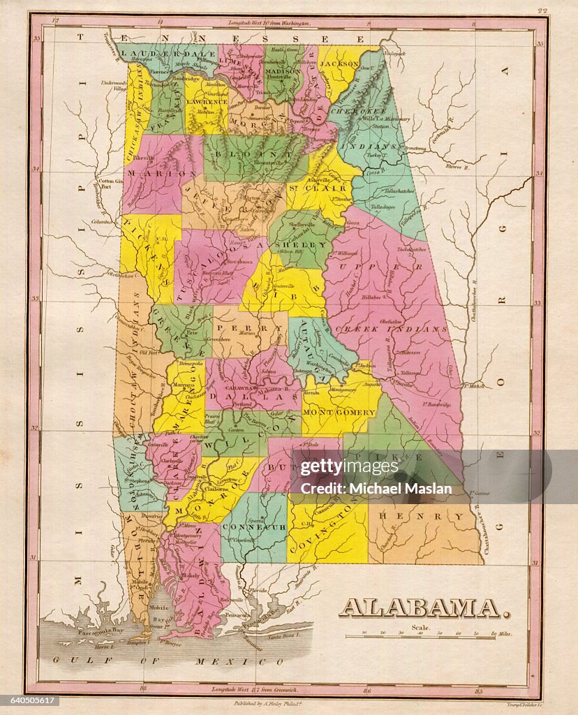 1826 Map of Alabama