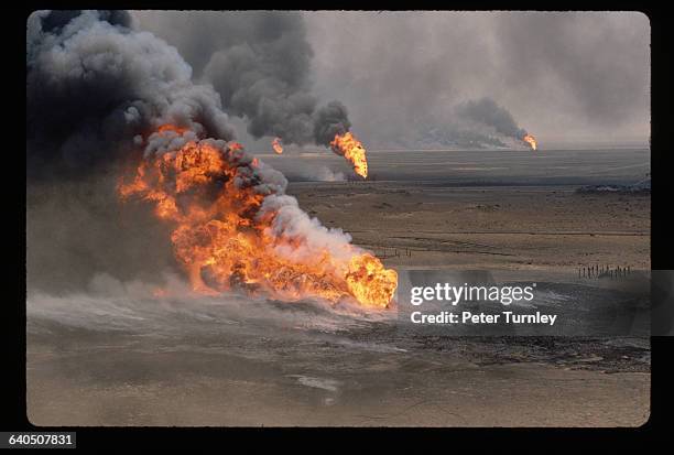 Burning Oil Fields