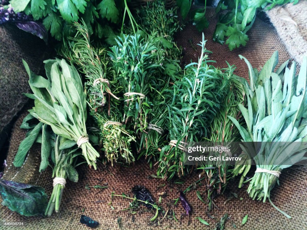 Variety of herbs