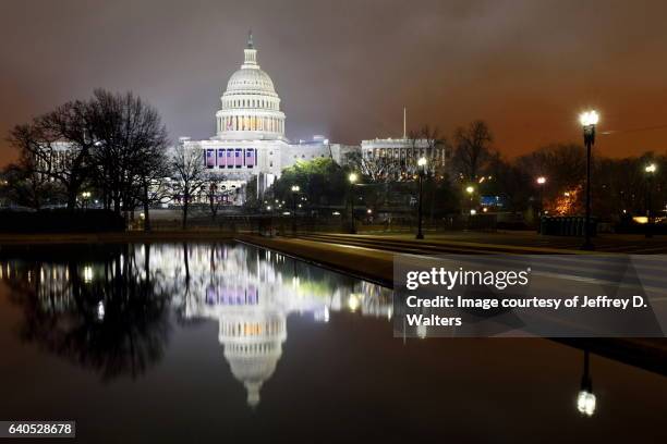 big weekend at the united states capitol building - 2017 inauguration stock-fotos und bilder