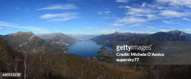 grand view on the lake como - supersky77 2014 foto e immagini stock