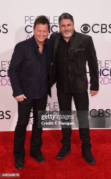 Recording artists Dean Sams and Michael Britt of Lonestar attend the People's Choice Awards 2017 at Microsoft Theater on January 18, 2017 in Los...