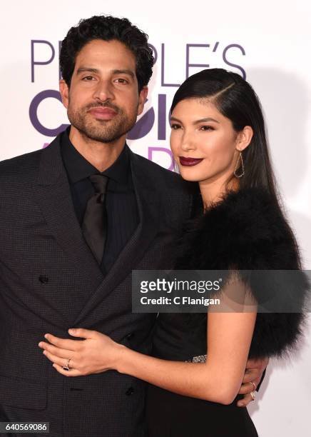Actor Adam Rodriguez and Grace Gail attend the People's Choice Awards 2017 at Microsoft Theater on January 18, 2017 in Los Angeles, California.