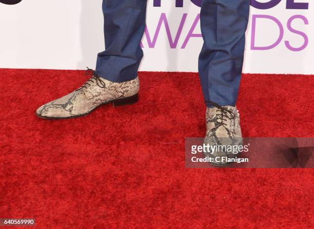 Actor John Stamos, boot detail. Attends the People's Choice Awards 2017 at Microsoft Theater on January 18, 2017 in Los Angeles, California.