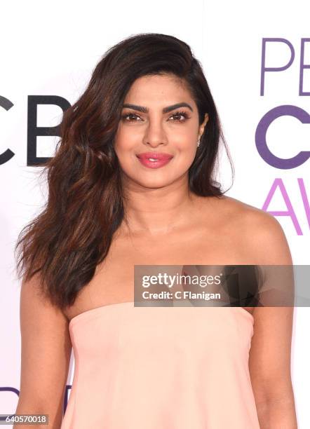 Priyanka Chopra attends the People's Choice Awards 2017 at Microsoft Theater on January 18, 2017 in Los Angeles, California.