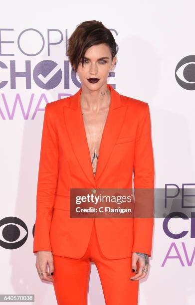 Actress Ruby Rose attends the People's Choice Awards 2017 at Microsoft Theater on January 18, 2017 in Los Angeles, California.