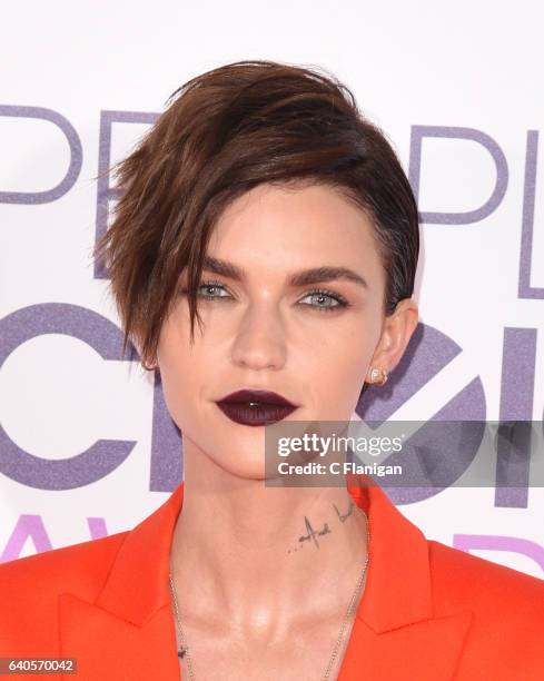 Actress Ruby Rose attends the People's Choice Awards 2017 at Microsoft Theater on January 18, 2017 in Los Angeles, California.