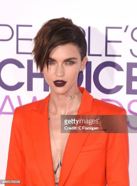 Actress Ruby Rose attends the People's Choice Awards 2017 at Microsoft Theater on January 18, 2017 in Los Angeles, California.