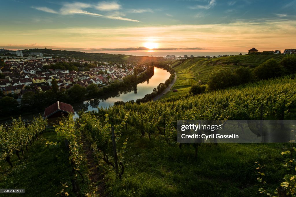 Sunset over the Neckar