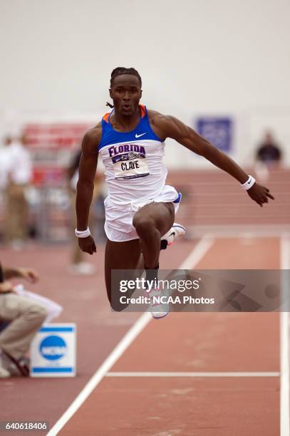 Will Claye of Florida competes in the Triple Jump during the Division I Men's and Women's Indoor Track and Field Championship held at the Gilliam...