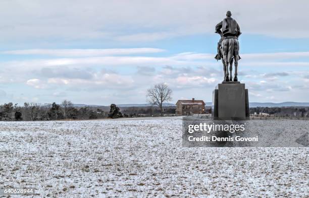 manassas battlefield jackson statue - manassas virginia stock pictures, royalty-free photos & images