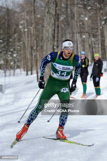 Sam Tarling of Dartmouth University competes in the men's 10km freestyle cross country race during the 2011 NCAA Photos via Getty Images Men and...