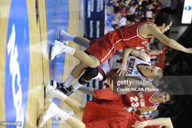 Bellarmine University's Jeremy Kendle drives the lane during second half action at the Division II Men's Basketball Championship held at the...