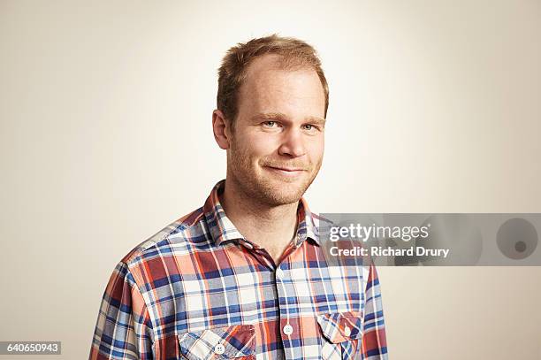 sustainability portrait - checked shirt stock pictures, royalty-free photos & images