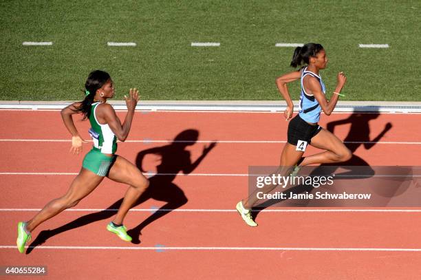 Quanera Hayes of Livingstone races to a first place finish in the 400 meter dash during the Division II Men's and Women's Outdoor Track and Field...