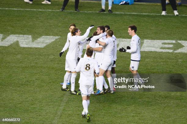 The University of Notre Dame takes on the University of Maryland during the Division I Men’s Soccer Championship held at PPL Park in Philadelphia,...