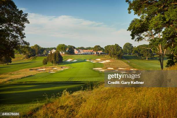 View from the 18th hole of Bethpage State Park Black Course onn June 6, 2016 in Farmingdale, New York.