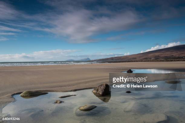 mulranny seascape with clare island in the distance - clare island stock pictures, royalty-free photos & images