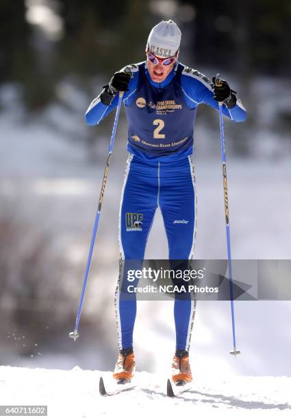 University of Alaska Fairbanks' Marius Korthauer won the Men's 20k classic as part of the Men's and Women's Skiing Championships held at Bohart Ranch...