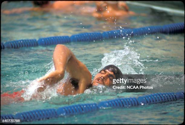 Mark Spitz of the US in action swimming during the Olympic games in Munich, West Germany. Spitz swan in seven events: he won all seven, each in a...