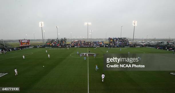 The University of North Carolina takes on Stanford University during the Division I Women's Soccer Championship held at Aggie Soccer Stadium on the...