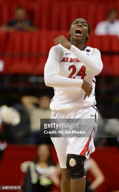 San Diego State takes on Air Force during the 2014 Mountain West Conference Women's Basketball Championship at Thomas & Mack Center in Las Vegas, NV....